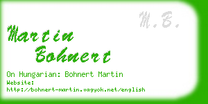 martin bohnert business card